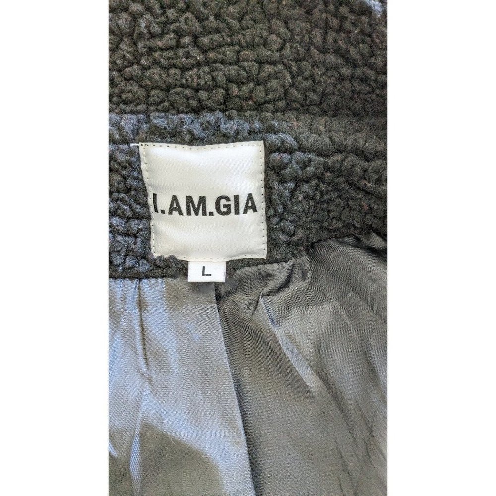 I.Am.Gia Black Pixie Oversized teddy jacket size L - Picture 9 of 9
